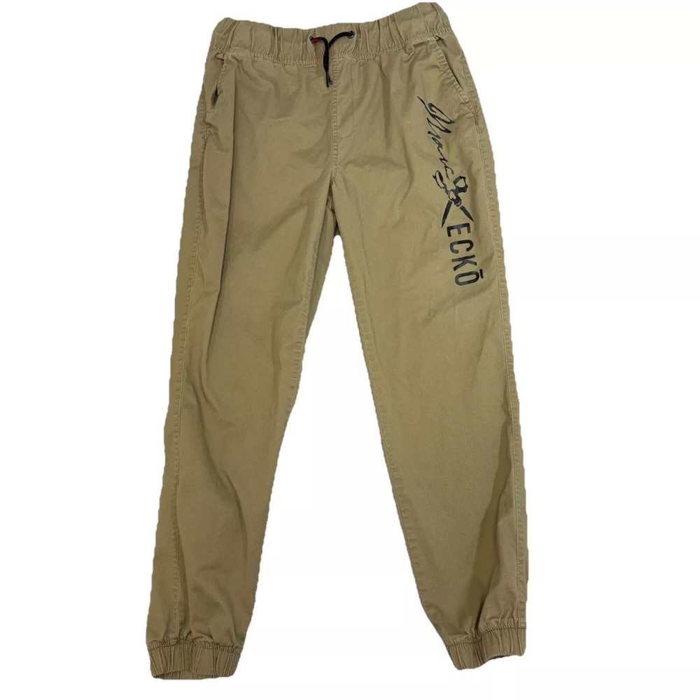 Marc Ecko Mens XL Tan Drawstring, Joggers, Chino Khaki Style Cut And Sew